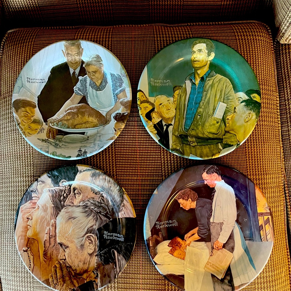 Set of Norman Rockwell’s “Four Freedoms” metal plates.